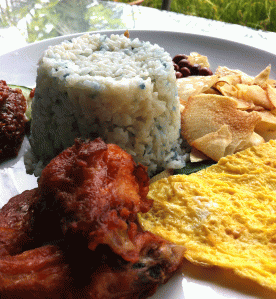 Their signature "Blue" Nasi Lemak